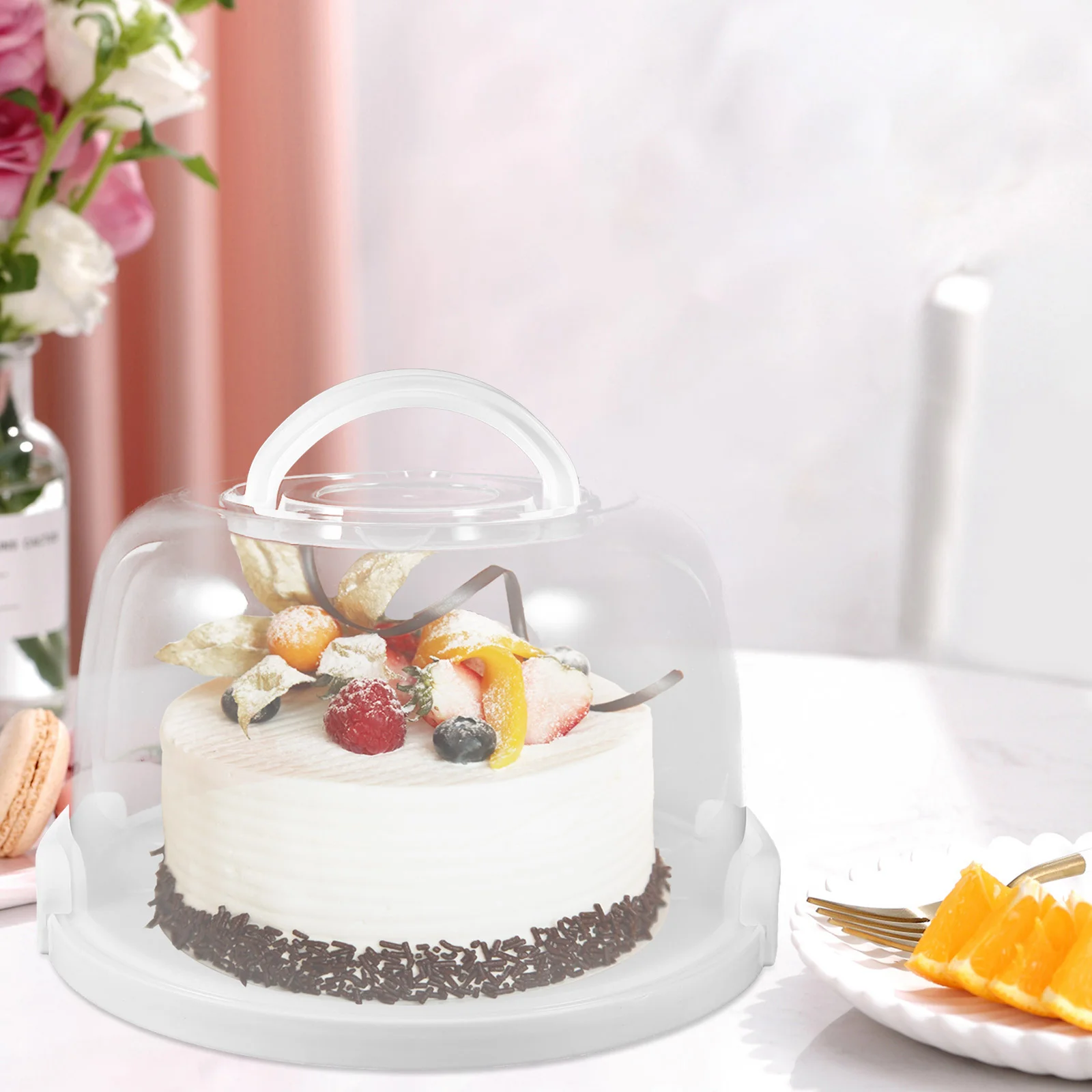 

Storage Containers with Lids Portable Cake Holder Birthday Airtight Pp Multi-function Case Food