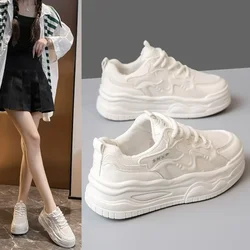 2024 Autumn Casual Lace Up Women Sneakers Comfortable and Breathable Women's Vulcanized Shoes Korean Style Fashion Skate Shoes