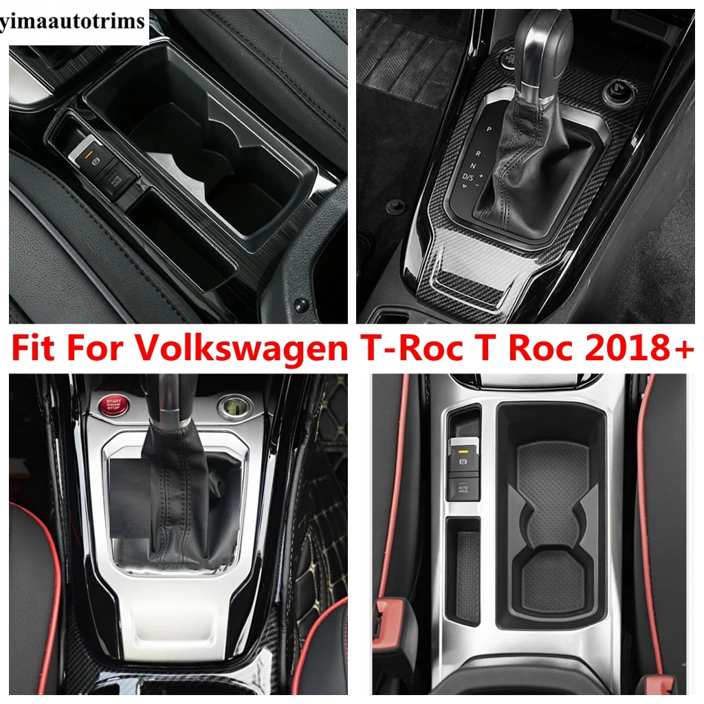 

Central Control Gear Shift Panel Water Cup Holder Frame Cover Trim Accessories Interior For Volkswagen T-Roc T Roc 2018 - 2024