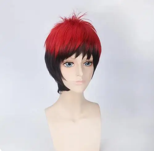 Kuroko no Basuke  Kagami Taiga Short red & black Cosplay Wig Synthetic Fake Hair Kuroko's Basketball Heat Resistance Wigs