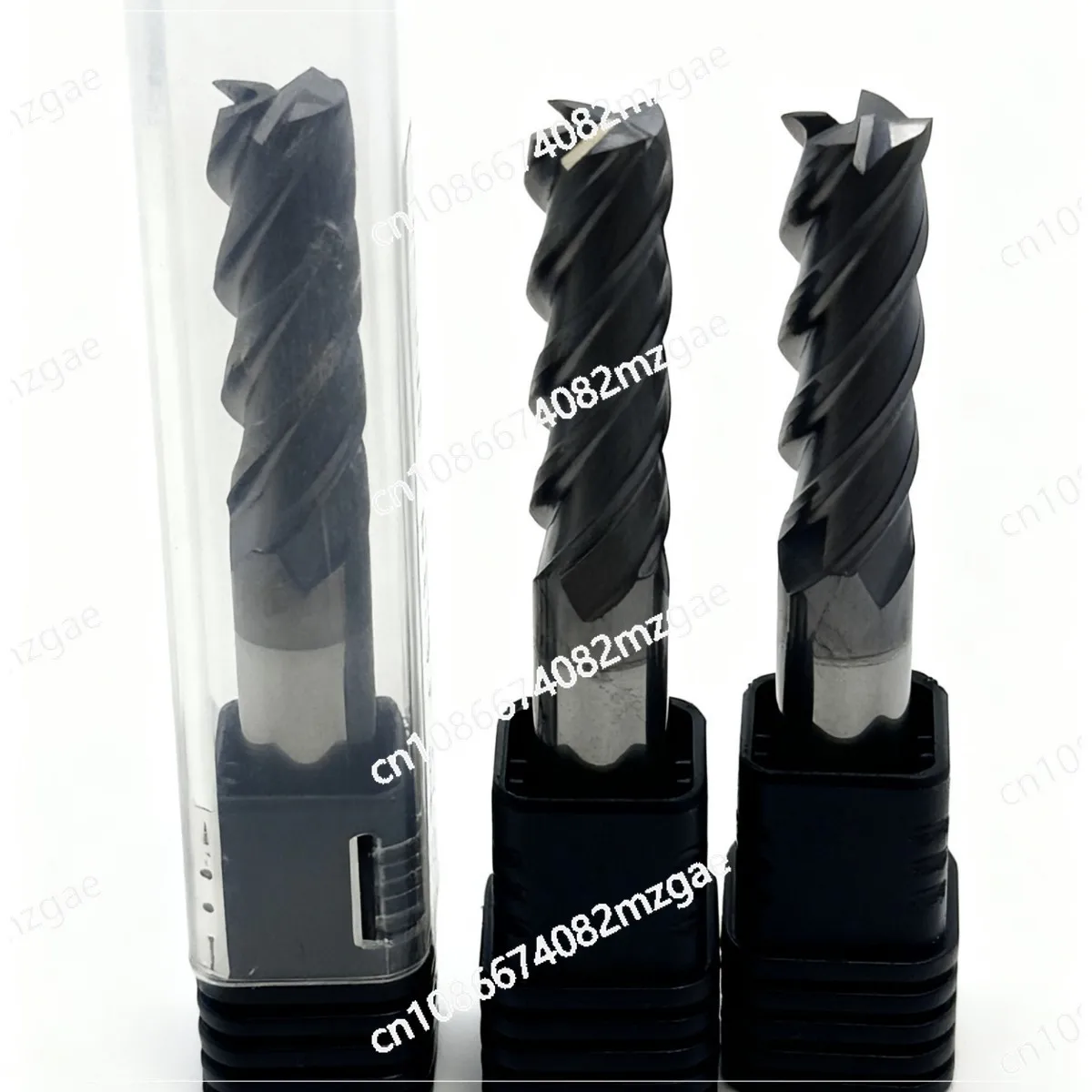 Tungsten steel milling cutter 70 degrees high hardness flat bottom four edge end mill