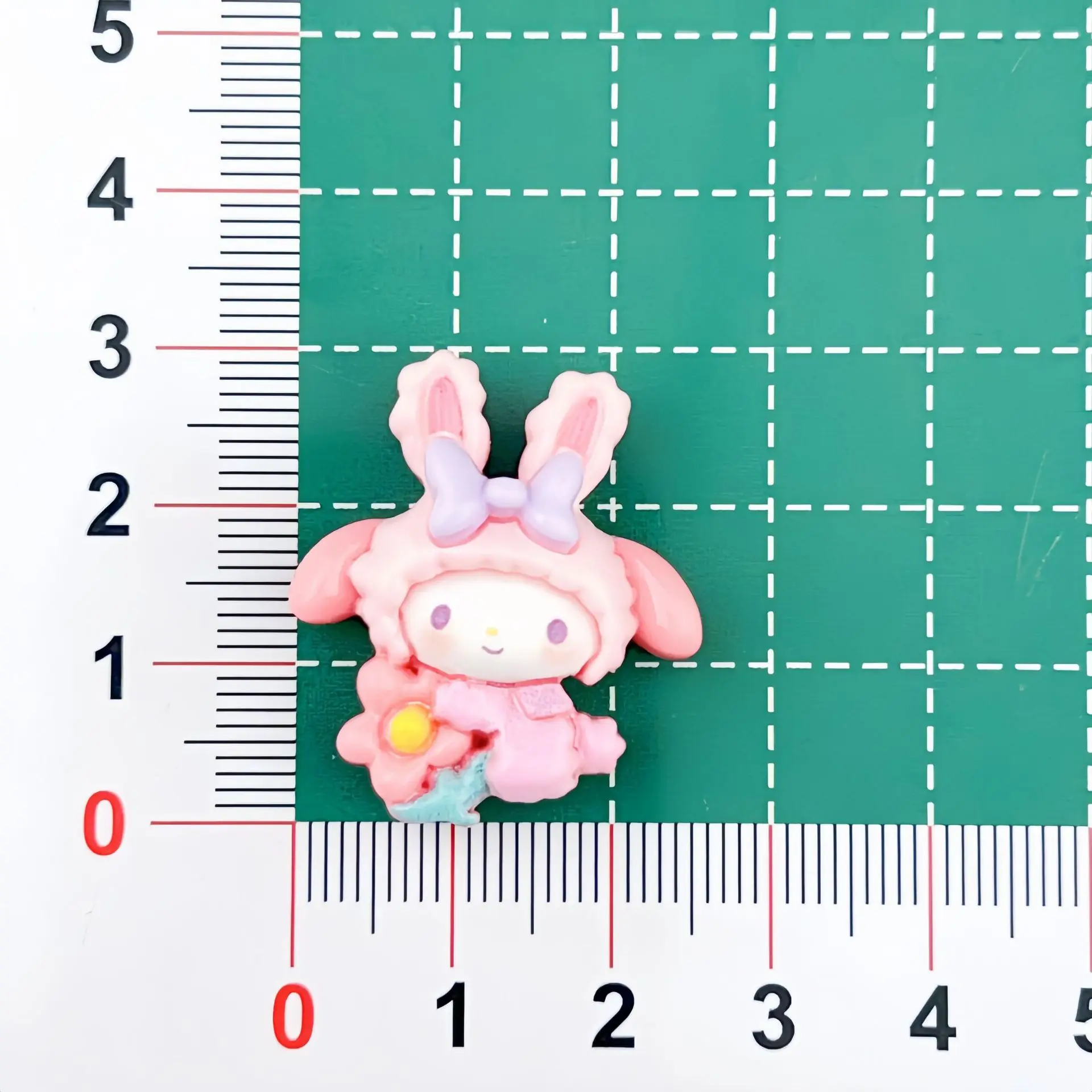 قبعة أذن أرنب كرتونية لطيفة من سانريو، إكسسوارات راتينج حيوانات أوروبية صغيرة، مشبك شعر مصنوع يدويًا، حبل للرأس، إبزيم حذاء Jewe #6