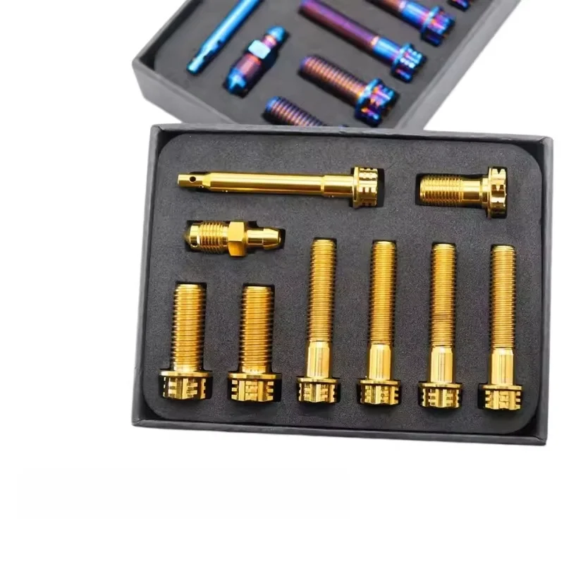 set-di-9-viti-in-titanio-tc4-beicai-per-pinza-freno-bulloni-a-flangia-in-titanio-per-modifica-moto