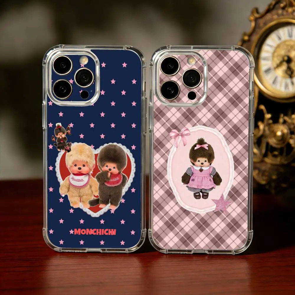 

Cute M-Monchhichi Japanese Phone Case For iPhone17,16,15,14,13Pro Max,us,Soft Silicone Transparent Cover