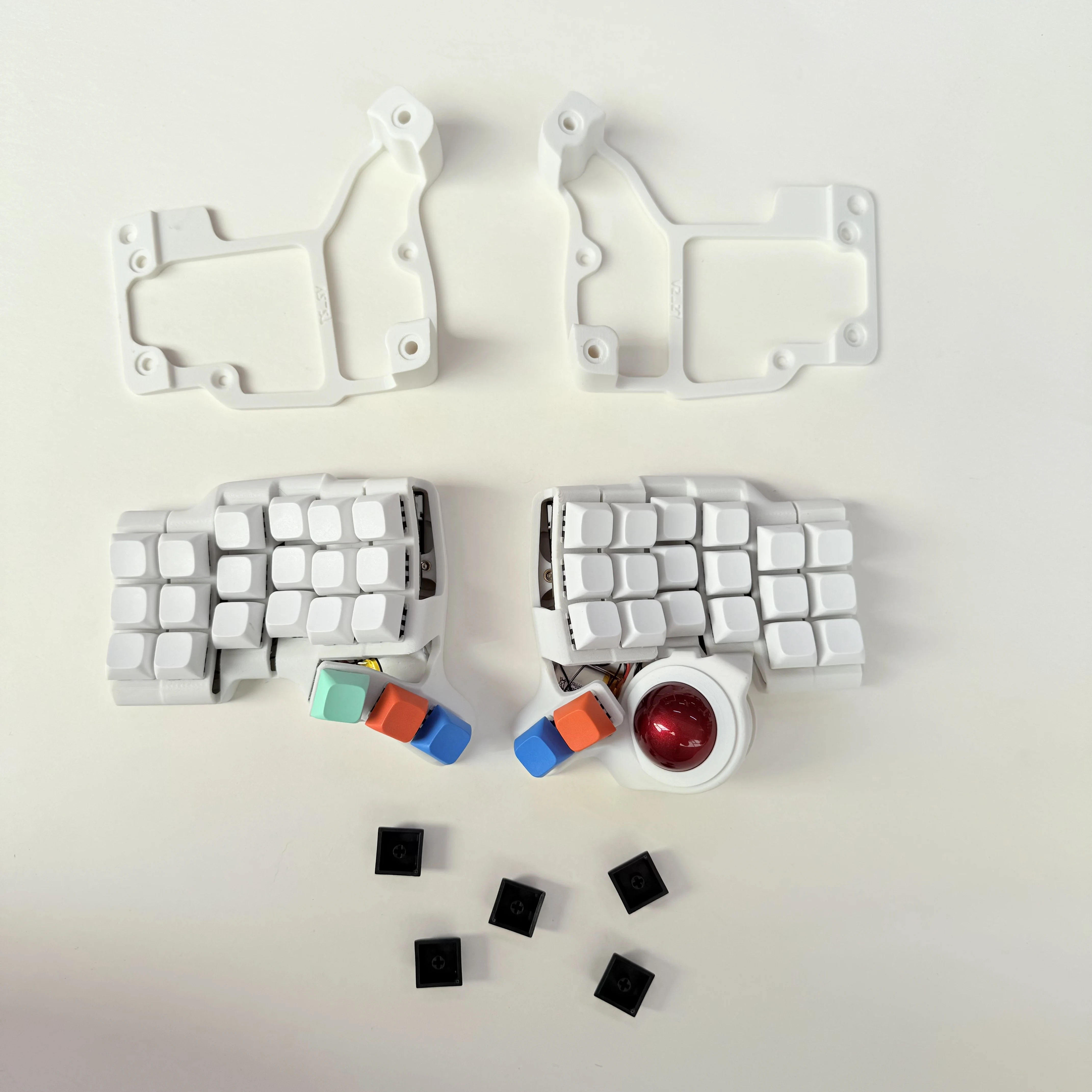 Charybdis Mini 36 Split Keyboard Trackball with Bracket Hot Swap Kit Zmk/qmk Firmware Bluetooth Wireless/wired Separate Keyboard