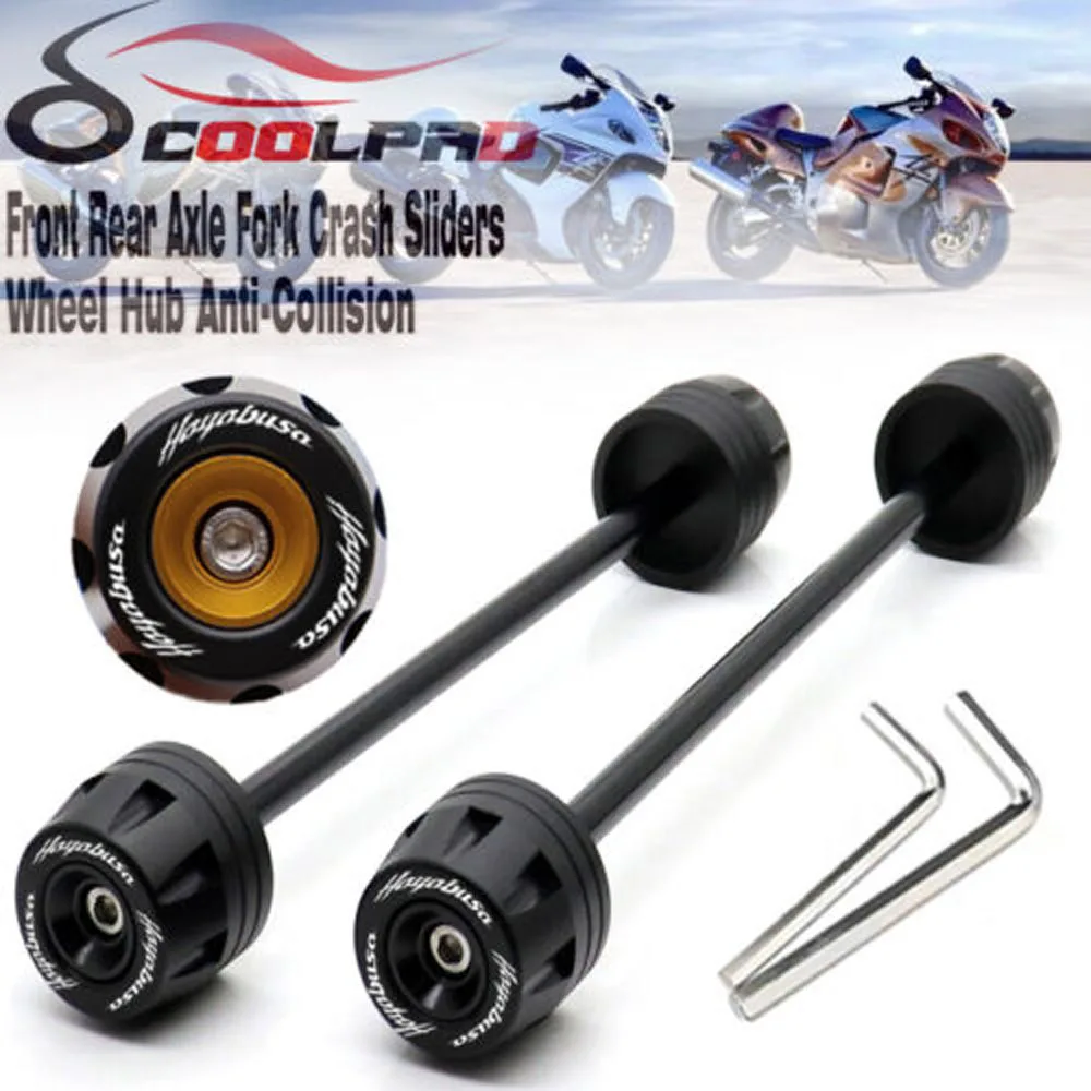 

Front Rear Axle Fork Crash Sliders For SUZUKI HAYABUSA GSX1300R 1999-2022 Motorcycle Accessories Wheel Protector