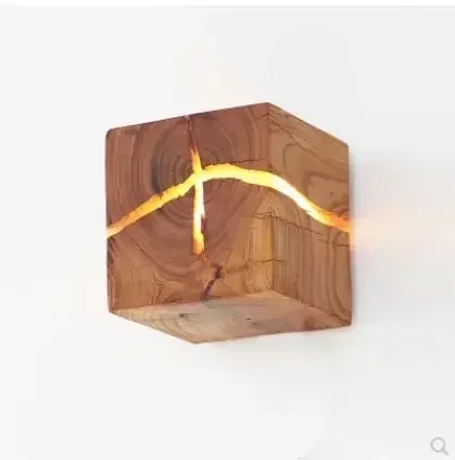 Wooden bedside lamp aisle decorated commercial wooden wall lamp