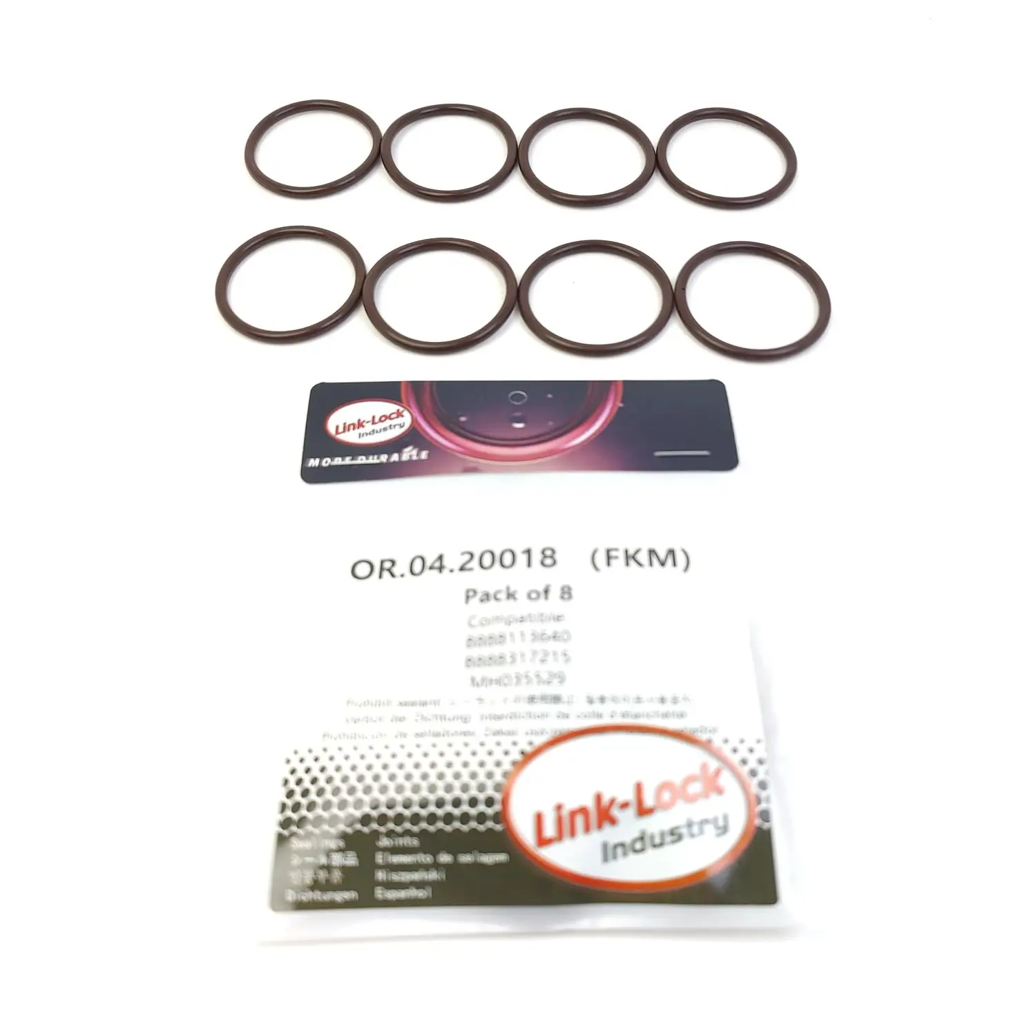 

LINK-LOCK 8PCS OR.04.20018 FKM Viton Sealing O-Ring Kit of Intercooler and Connecting Pipe 8888113640 8888317215 MH035529 for LY