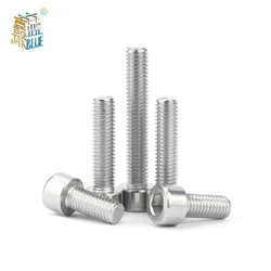 10PCS/LOT M3 M4 M5 M6 M8 M10 M12 Hexagon Socket Thin Low Short Head Cap Machinery Screw Din7984