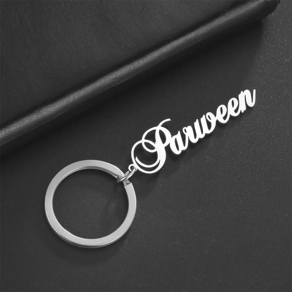 

Lemegeton Custom Name Keychain Stainless Steel Key Chain Personalized Car Key Rings Customized for Backpack Boyfriend Girls Gift