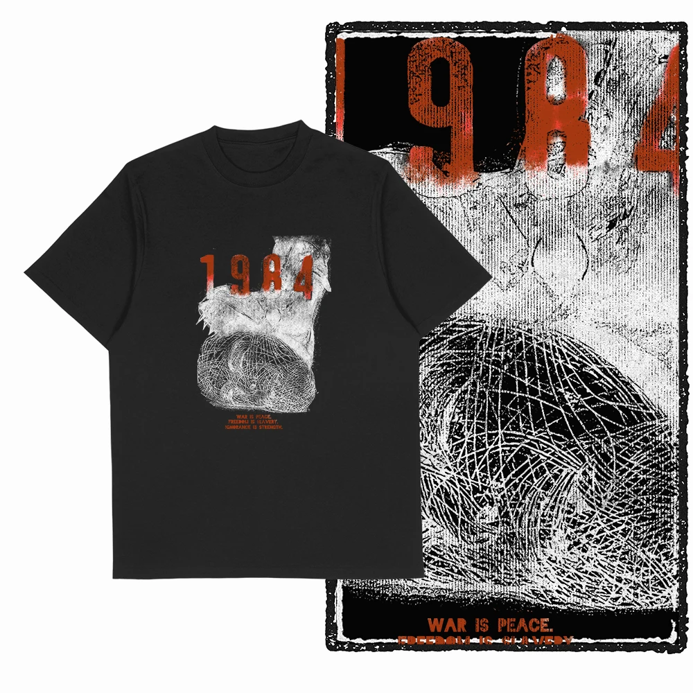 Retro Coolmind 1984 Bedrucktes T-Shirt für Männer und Frauen, Baumwolle, Locker Geschnitten, Lässiges Kurzarm-T-Shirt, Herren-T-Shirts, Sommer-Herrenbekleidung – Detail 15
