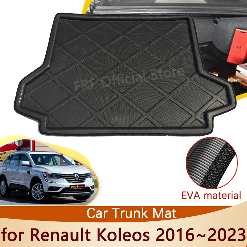 for Renault Samsung QM6 Koleos 2016 2017 2018 2019 2022 2023 2 Accessories Waterproof Car Rear Trunk Mat Floor Tray Boot Carpet