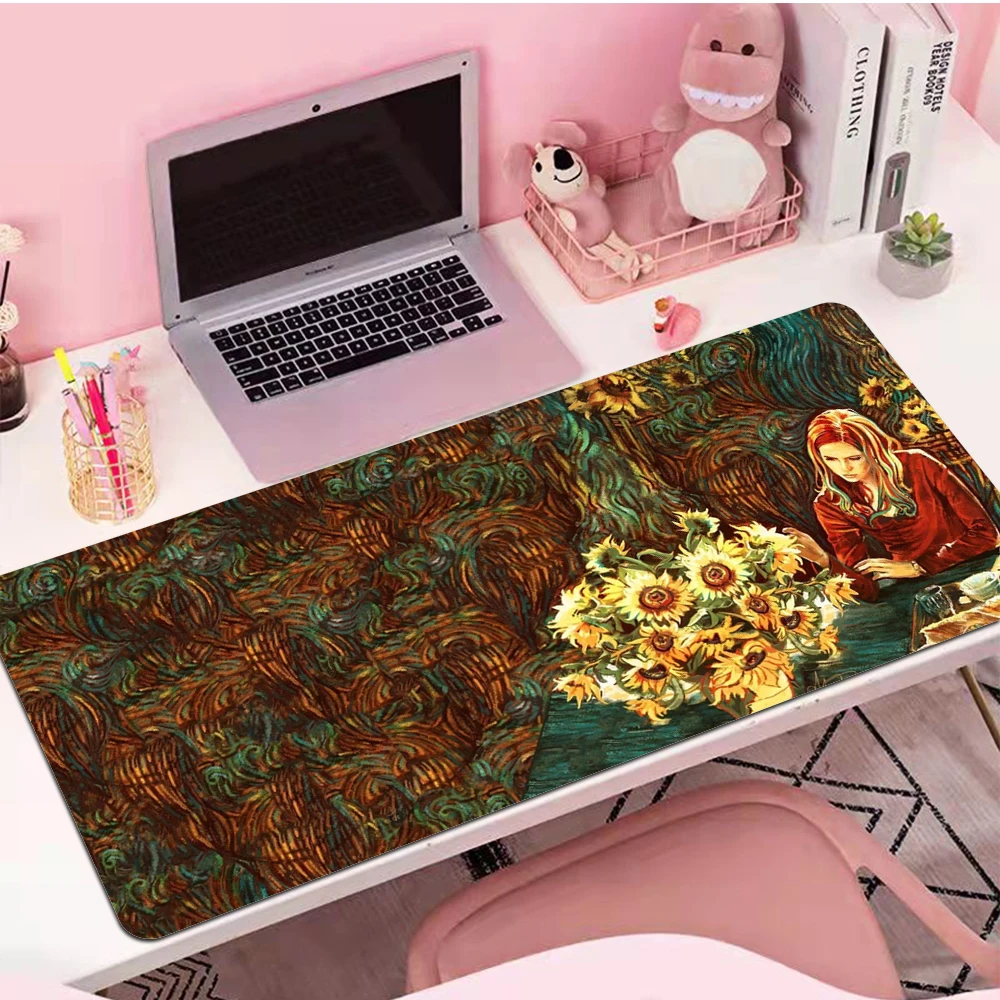 XXL Van Gogh Mouse Pad 80x30cm Notbook Computer Mousepad Large Arting Game Keyboard Mice Mat Gaming Gamer to Keyboard Laptop Mat