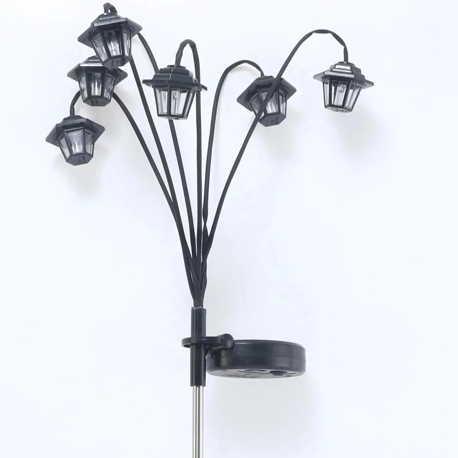 Solar Retro Lantern Garden Stake Light 6 LED Vintage Street Lamp Waterproof Outdoor Lawn Pathway Courtyard Landscape Decor