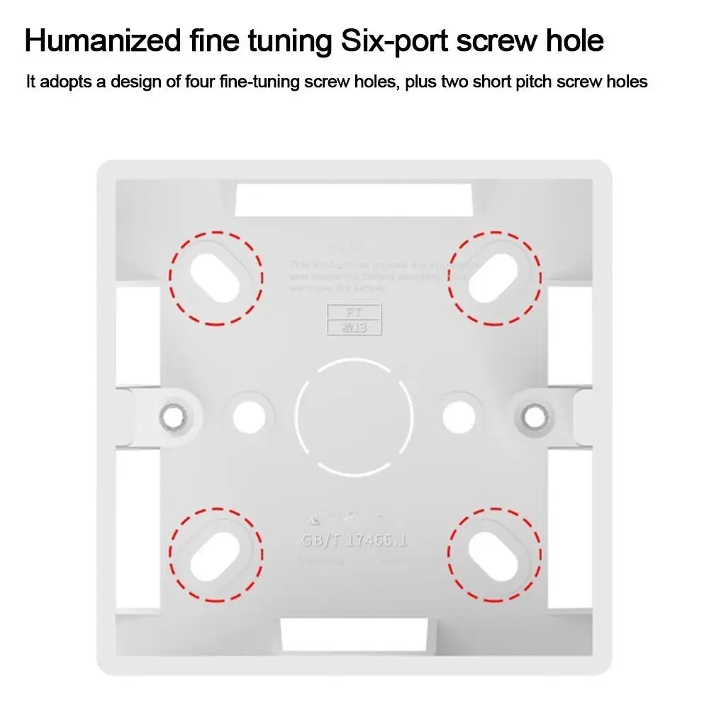 New PVC Switch Installation Box White 86 Type Junction Outfit Box 33/50mm Switch Box