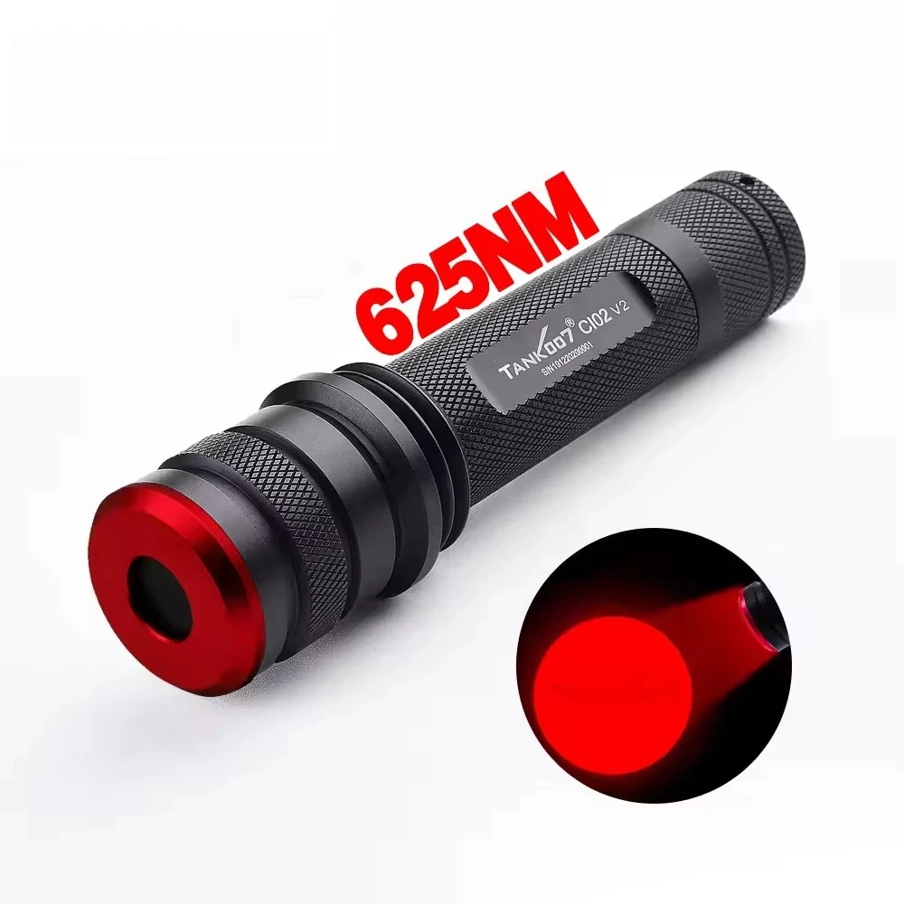 

Tank007 625nm Uniform Torch Light For Hunting Rechargeable CSI LED Forensic Red Light Wildlife Observation Unique Flashlight