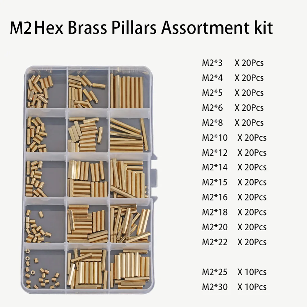 

Female To Female Hex Brass Standoff Pillar Spacer Set M2 M2.5 M3 M4 Double Pass Hexagon PCB Motherboard Thread Pillars Set