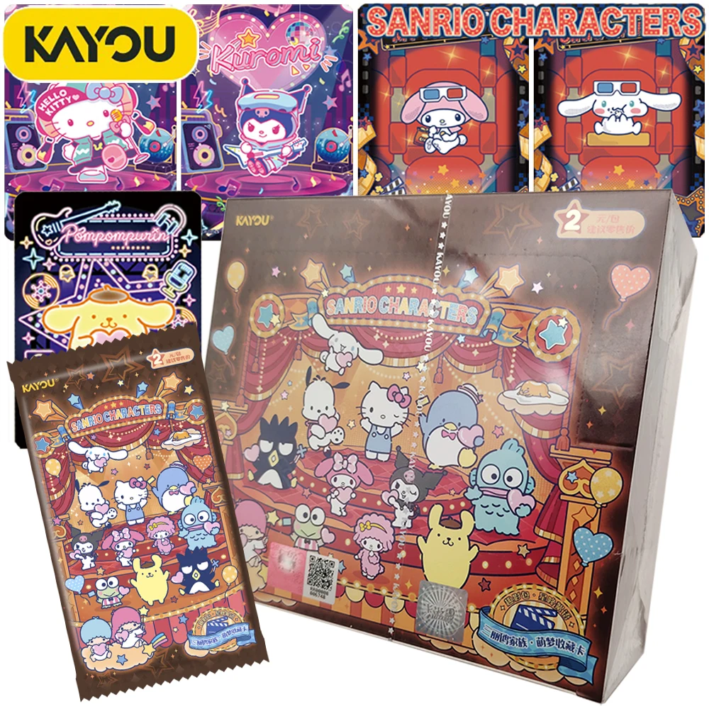 

Genuine Kayou Sanrio Collection Card Boy and Girl Like Cartoon Character Kuromi My Melody Cinnamoroll Creative Peripheral Cards