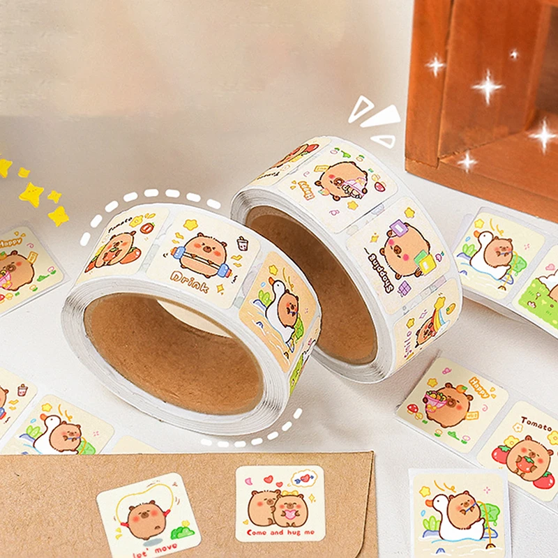 300/500Stickers Cartoon Capybara Graffiti Sticker For Water Bottle Laptop Luggages Laptop Decals Decoration Kid Reward Gift Toy