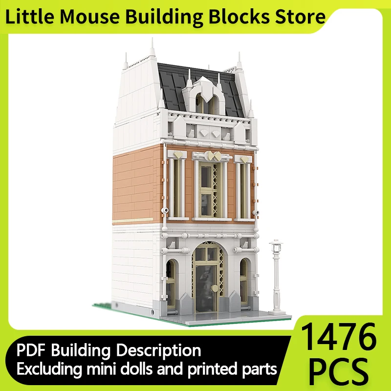 

City Street View Model MOC Building Bricks Law Firm Building Modular Technology Gifts Holiday Assemble Children Toys Suit