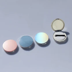 Portable Ultra-thin Plastic Powder Box Loose Pot Travel Makeup Jar Sifter Container with Powder Puff Mirror