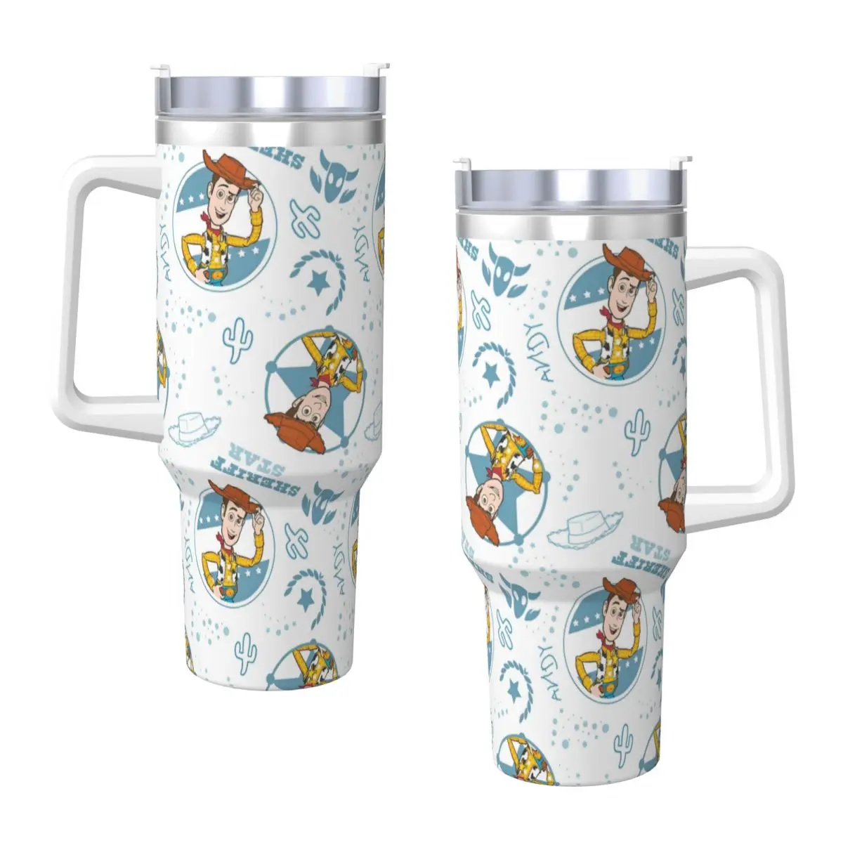 

Toy Story Stainless Steel Tumbler Cartoon Travel Coffee Mug With Straws and Lid Large Mugs Cup Hot Drinks Water Bottle