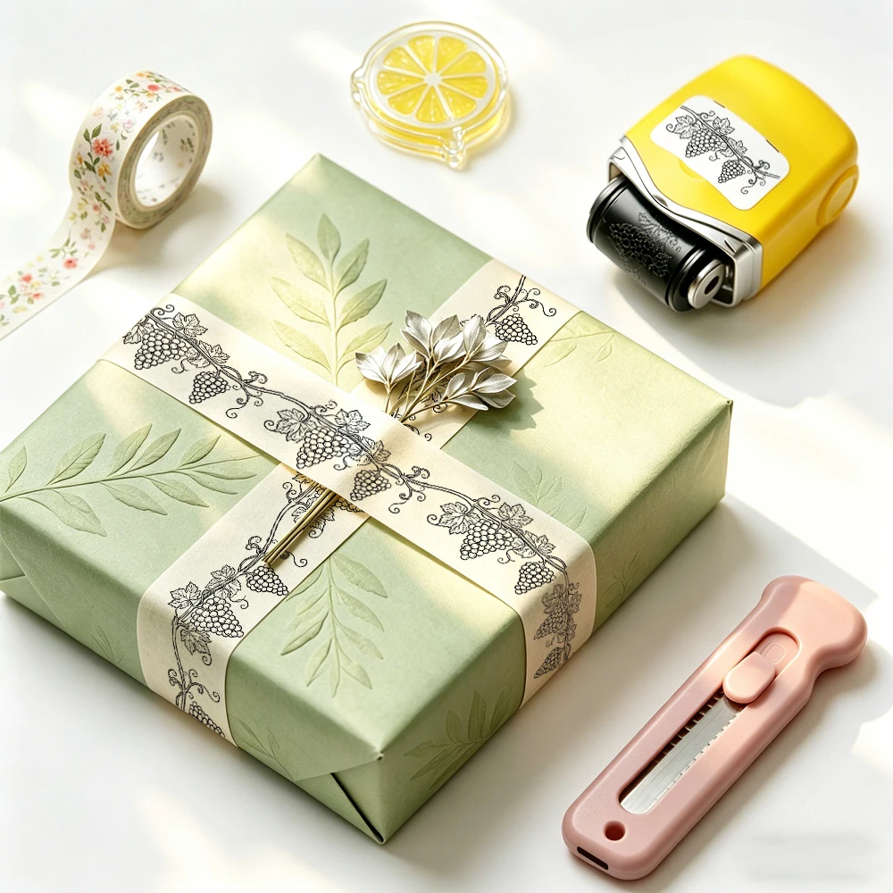 Picture 5: 1 rolling stamp with strawberry /grape patterns. Suitable for scrapbooking, card making, photo albums, note taking