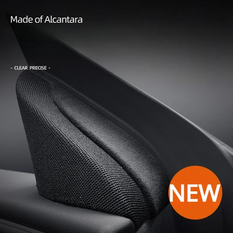 For Tesla Model 3 Highland 2024 Car Window Audio Trim  Alcantara Suede Window Horn Decorative Strip Sticker Interior Accessories