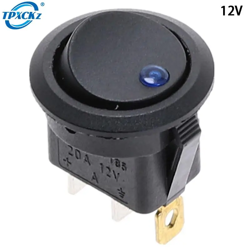2 قطعة 12 فولت تيار مستمر مقاوم للماء الروك التبديل نقطة داش سيارة فان قارب LED مضيئة ضوء تبديل التبديل ON/OFF زر أسود