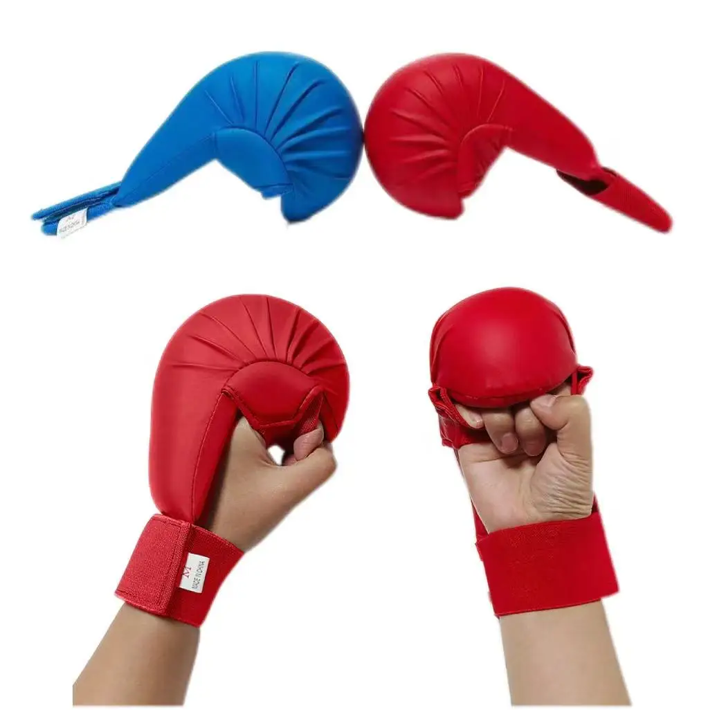 

Karate Gloves Workout PU Leather Kickboxing Gloves Sports Protection for Karate Sparring Taekwondo Mitts for Boys Girls Adults