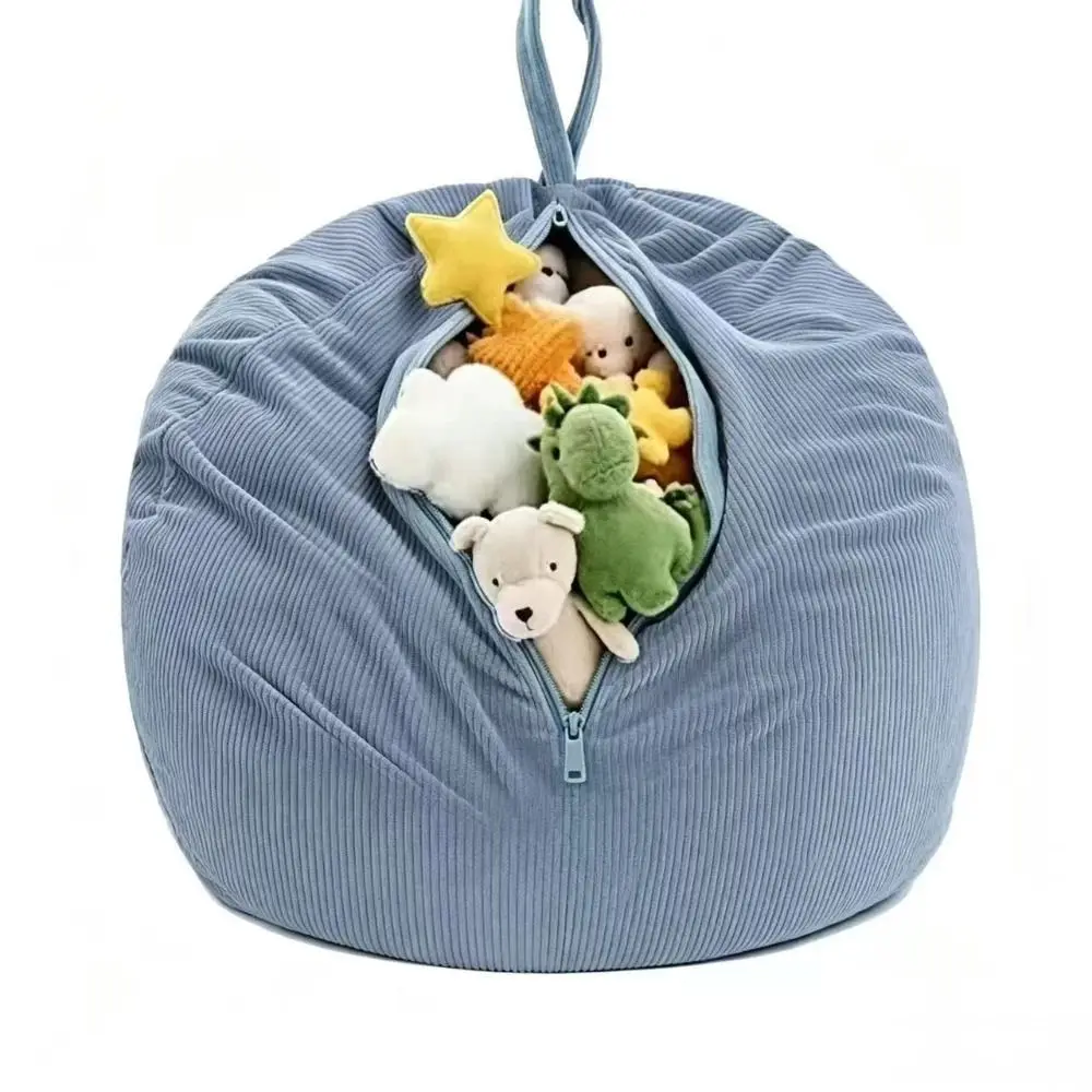 Corduroy Bean Bag Cover Washable Cover Without Inner Filler Sofa Chair Cover Removable Cover Single‑Seat Beanbag Slipcover
