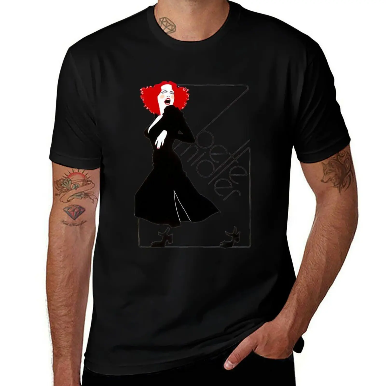 

Забавная футболка Fisk Beaches BETTE MIDLER, хлопковая футболка, комплект футболок для мужчин, забавная футболка с рисунком