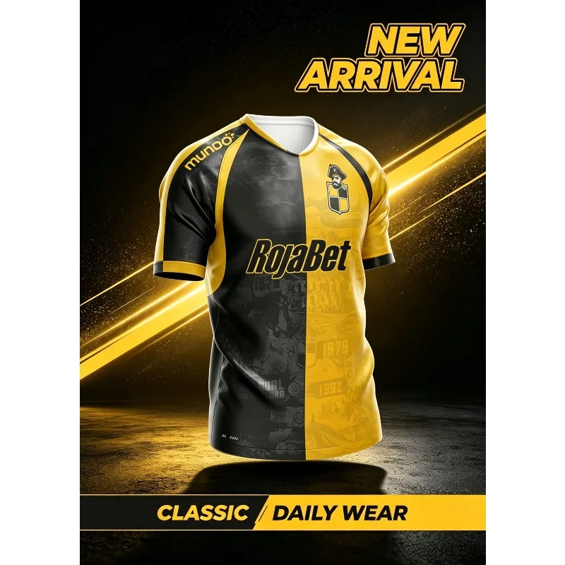 24-25 Kids Coquimbo Soccer Jersey Men Short Sleeve V‑Neck Football Shirt Print Chile Fans Casual Quick Dry Sport Uniform Tops