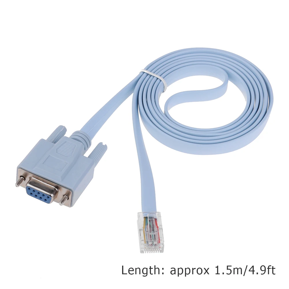 RJ45 Male to DB9 Female 1.5m Network Console Cable for Cisco Switch Router