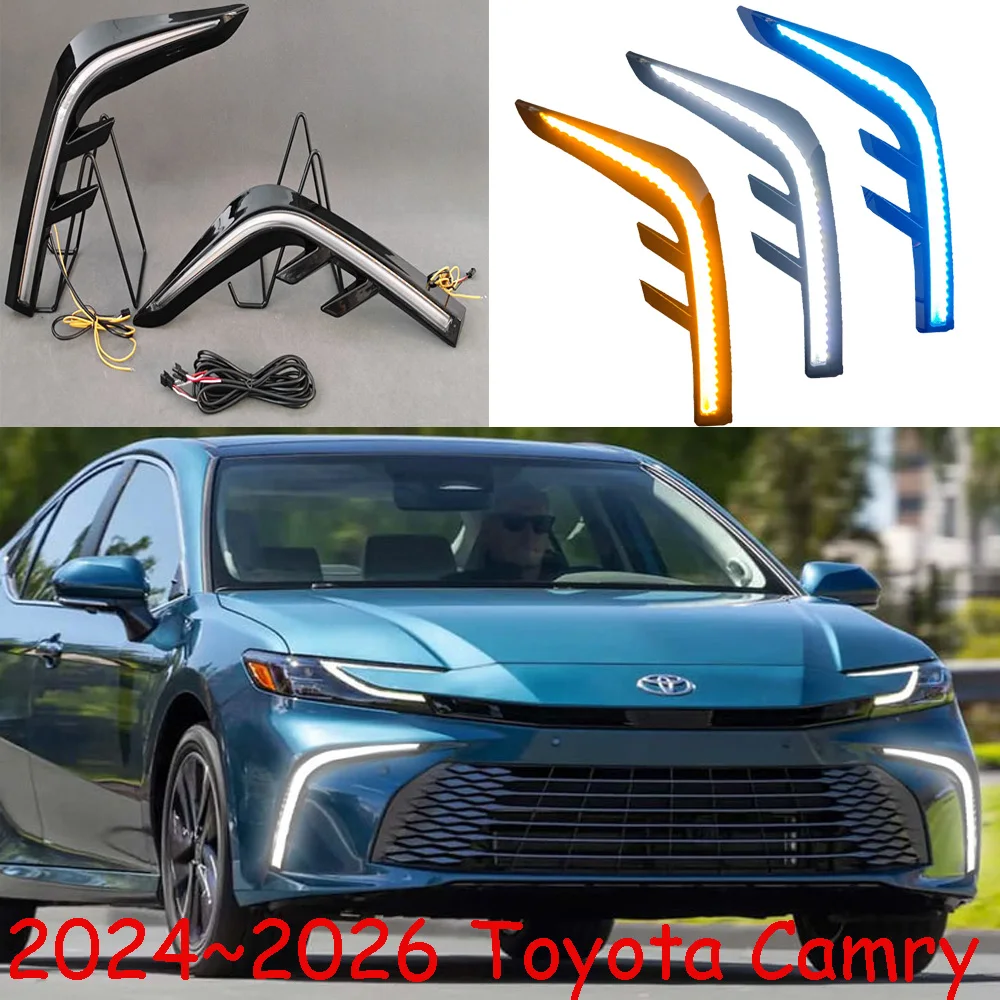 car bumper headlight for Toyota camry daytime light 2024~2026y DRL car accessories LED headlamp for Aurion fog light