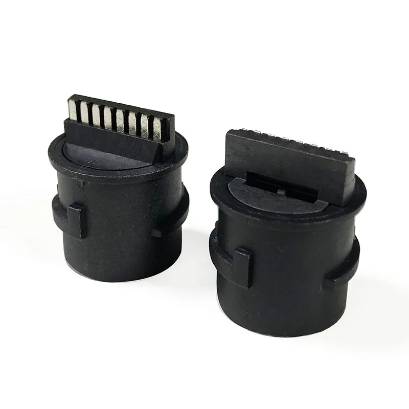 10Pcs RJ45 Connector Welded 8P8C Suitable For Security Cameras Round Waterproof Cable Network Port