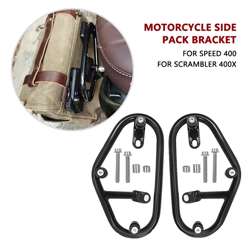 

NEW-Support Holder For Scrambler 400 X Speed 400 2024-2025 Motorcycle Saddlebag Bag Side Luggage Rack Right