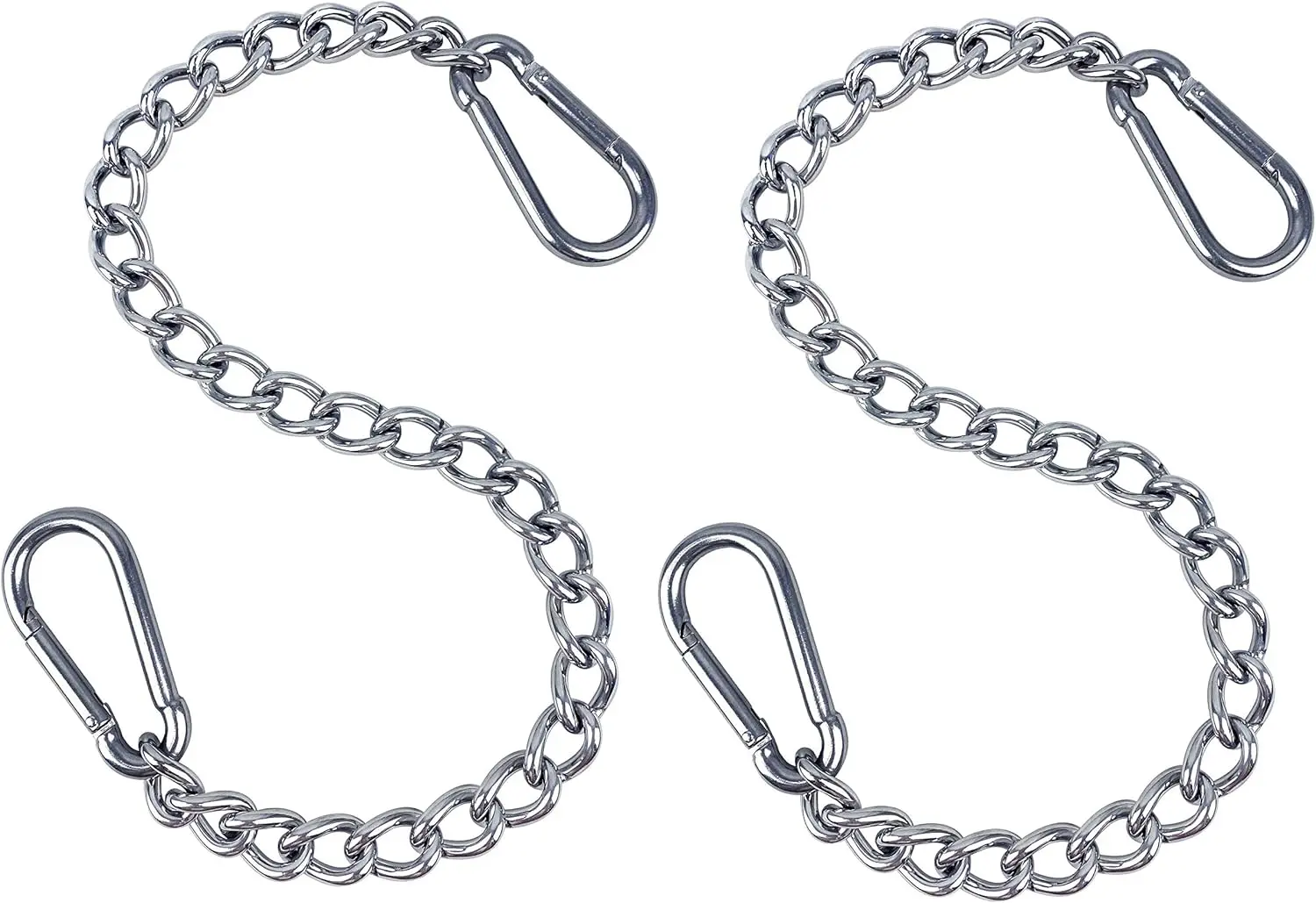 

Hanging Chair Chain With Two Carabiners, Stainl Steel Hanging Kits For Hammo Punching Bags Heavy Duty 400Lb Acity Indoor