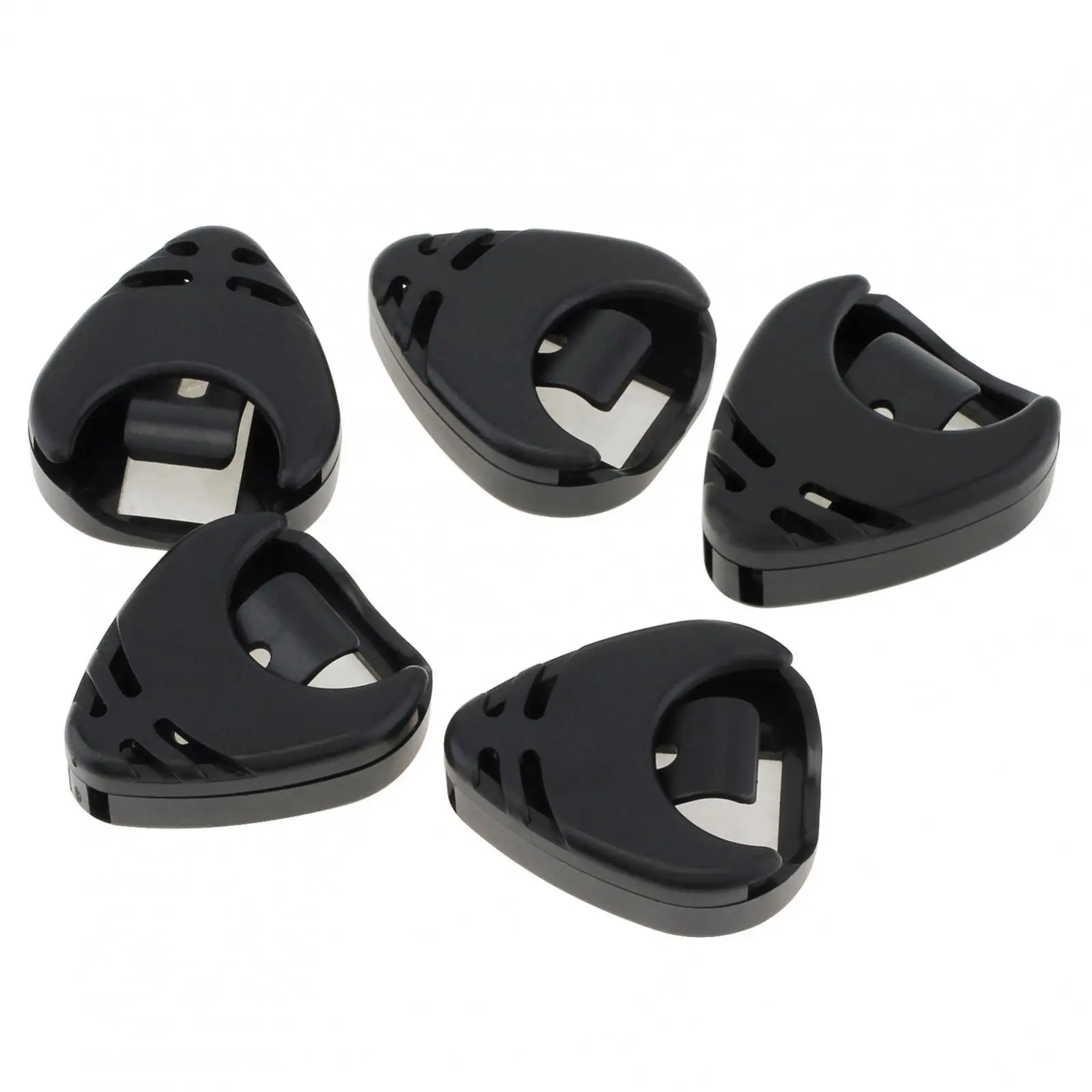 5 stücke Gitarre Picks Halter Kunststoff Stick-on Gitarre Pick Fall Elektrische Gitarre Zubehör für Bass Ukulele – Detail 2