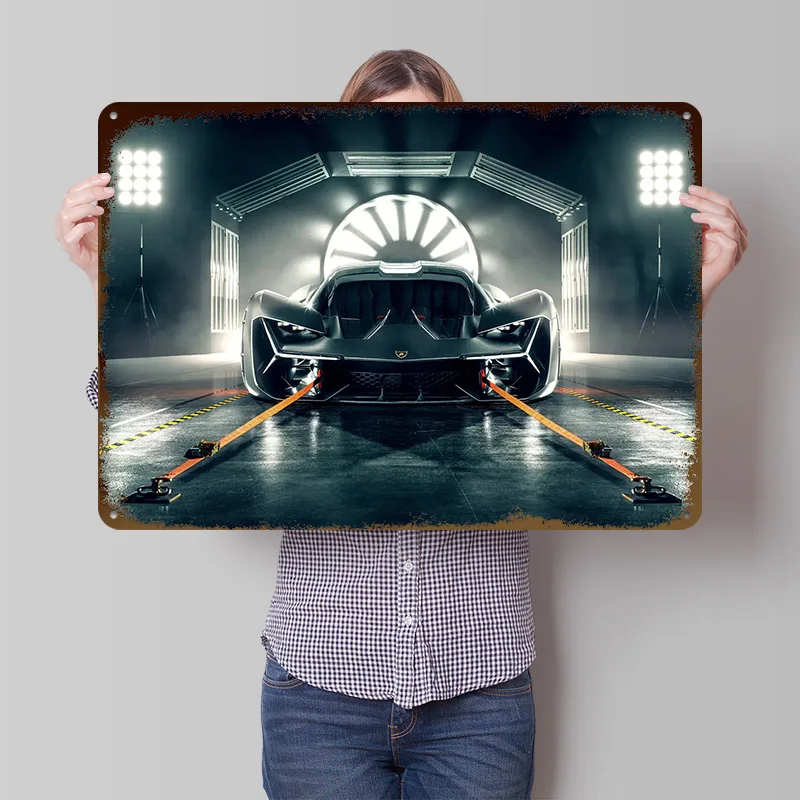 Sportsi Concept Car Poster Customized Vintage Metal Signs Wall Art Retro Tin Plaque for Home Decorations Garage Decoration House