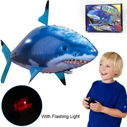 Children Cartoon remote control flying fish inflatable shark Air Swimming RC Animal Radio Balloons Clown Fish toys for kids