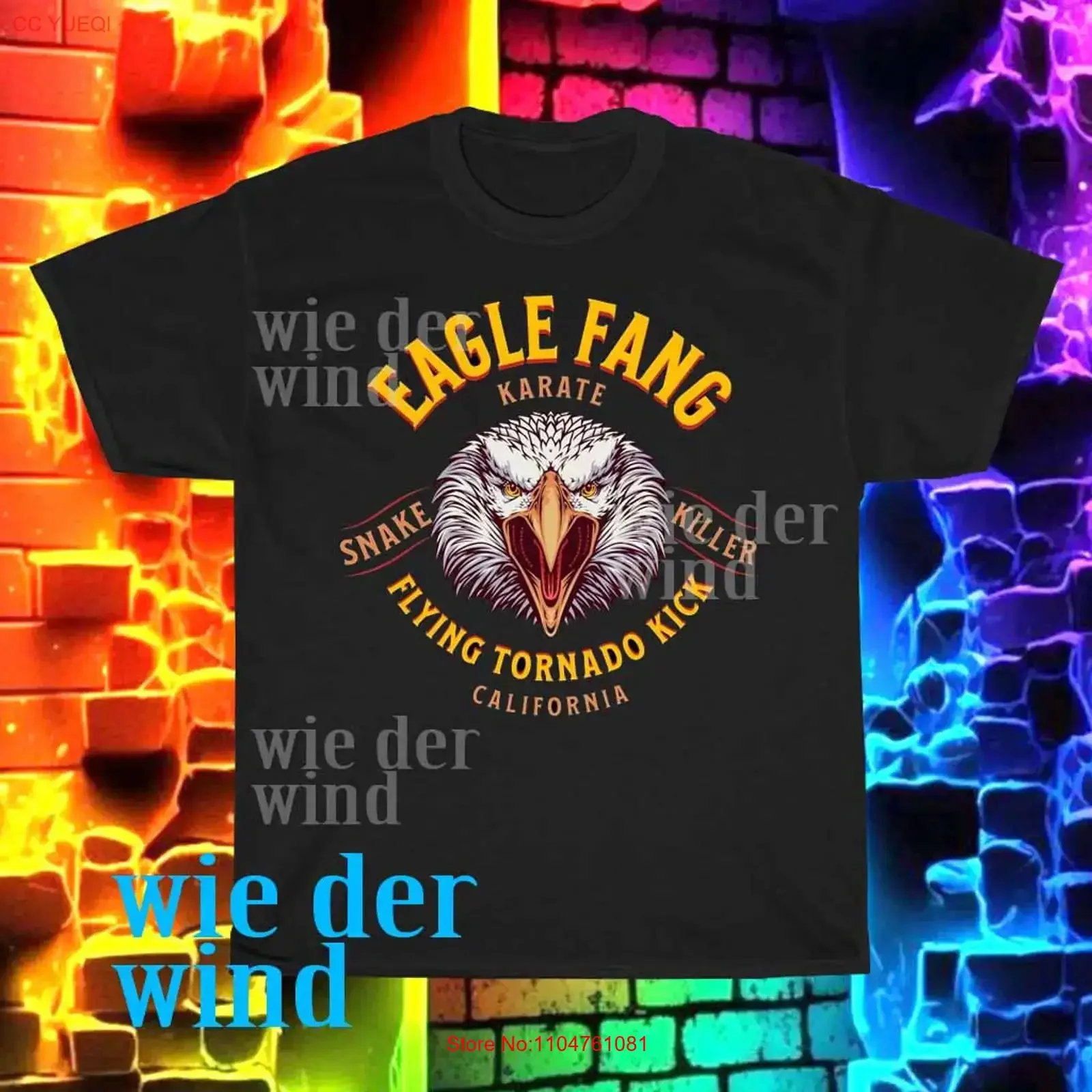 New Eagle Fang Karate logo Men's T shirt funny size S to 5XL vintage Washed designer clothes Unisex Soft streetwear Casual