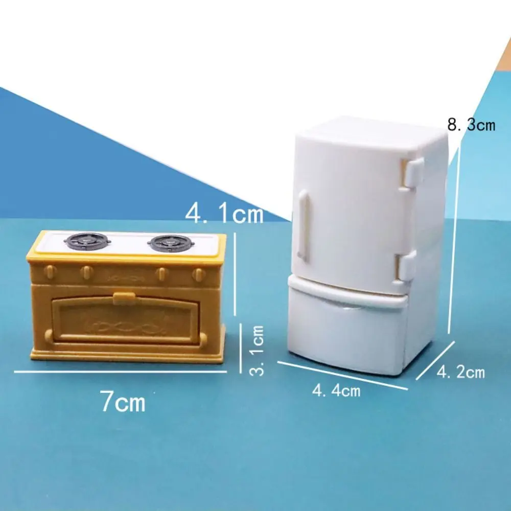 Nieuwe Mini Poppenhuis Meubels Plastic Multistyles Keuken Speelset Fantasiespel Accessoires Speelgoed
