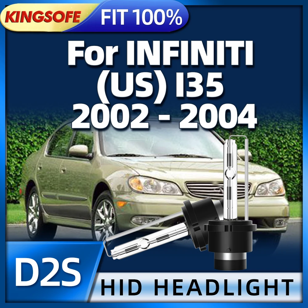 2PCS D2S Xenon Car Light 35W HID Headlight 6000K White 3800LM 1:1 Original Bulbs For INFINITI (US) I35 2002 2003 2004