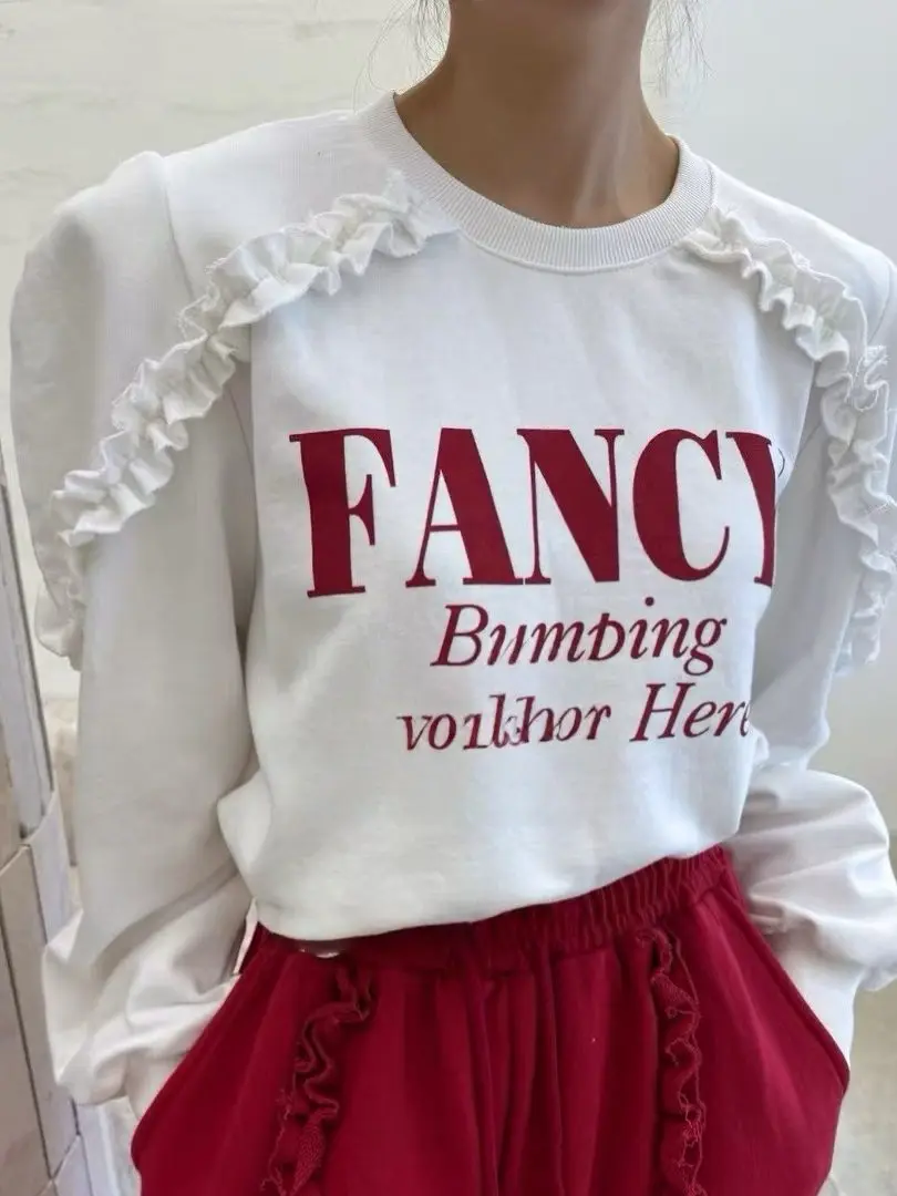 

Повседневный женский модный комплект Dongda Gate: топ с бантом и прямые брюки с деревянными пуговицами, хлопок, весенняя коллекция