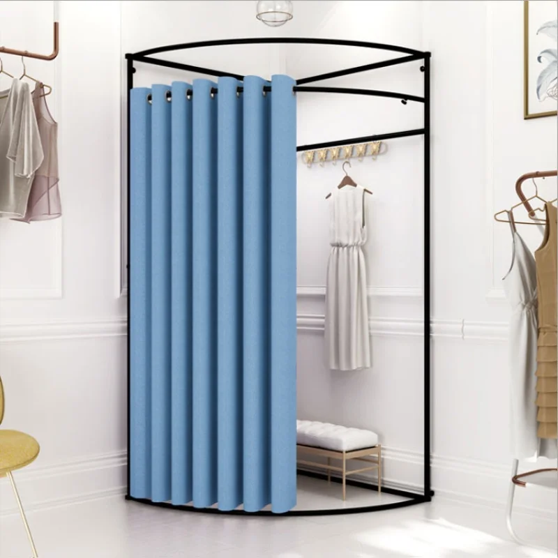 

custom，Up Iron Fitting Room Portable Temporary Changing Clothes Room for Retail Store