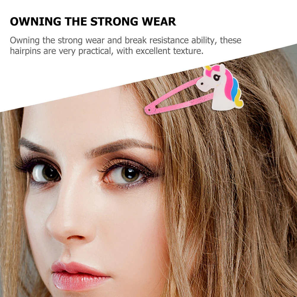 

20 Pcs Unicorn Hair Clip Children's Clips Hairpin Small Soft Rubber Decorations for Girls