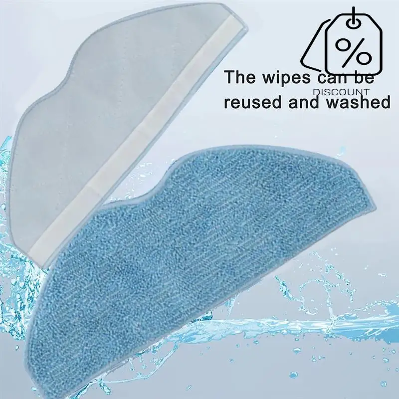 10PCS Panni Mop Per EZVIZ RE4 /RE4 Plus/RE5 /RE5 Plus Accessori Per Aspirapolvere Lavabile In Microfibra Mop Pads-Y48A