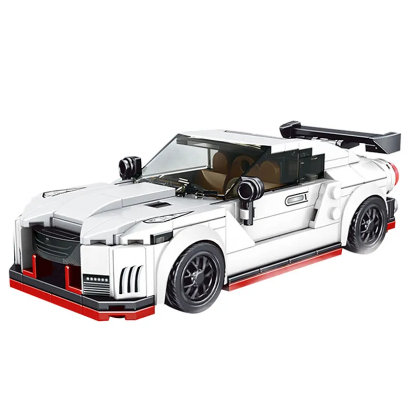 2023 NEW MOC Speeds Champions Series wh-ite-g-a-t-a Famous Supercar Race Car Sports Building Blocks Bricks Kits Classic Model