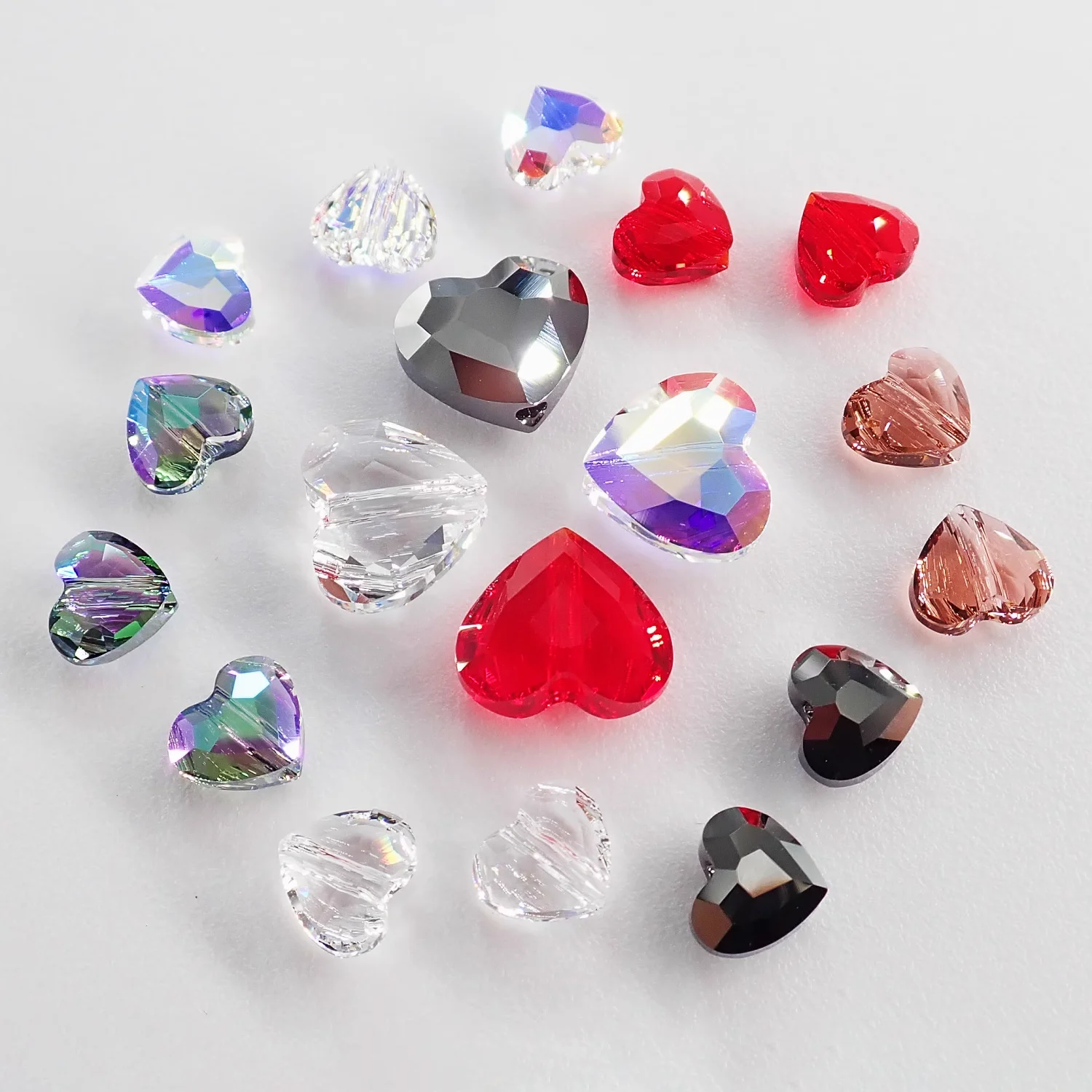 (1 Piece) Original Crystals from Austria 5741 Vertical Hole Love Bead Loose Rhinestone for Necklace Earrings DIY Jewelry Making